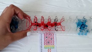 Фреска МОРОЖЕНОЕ АРБУЗ из резинок на станке. Как плести из резинок ? Olya Rainbow