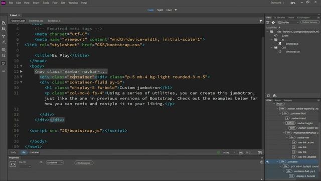 Adobe Dreamweaver CC and Bootstrap v5 смотреть онлайн