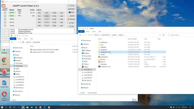 Installing Xampp & Wordpress (64 bit 32 bit x86) смотреть онлайн