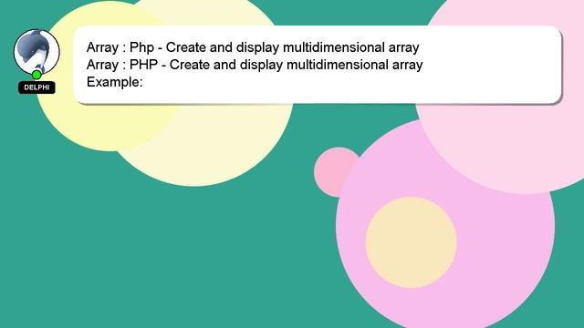 Array : Php - Create and display multidimensional array смотреть онлайн
