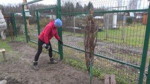 6 соток 13 ноября 2023 года. Хроника. Кремлю лаги к столбам забора.