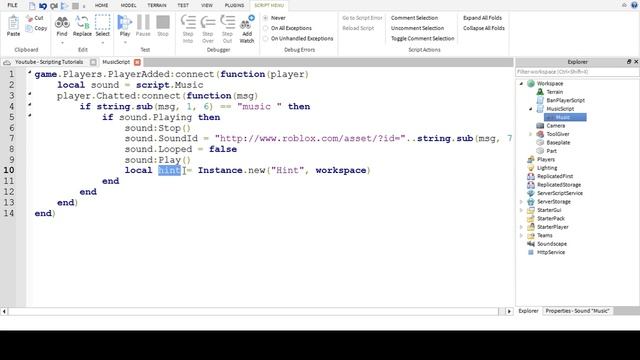 ROBLOX Scripting Tutorials - How To Script Your Own Music Admin Command! смотреть онлайн