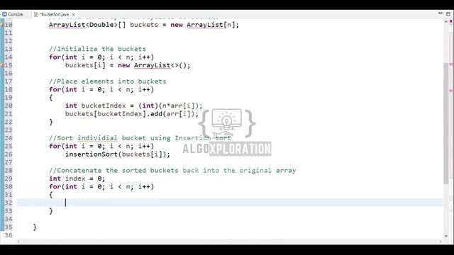 Bucket Sort Code in Java | Algorithm Implementation with Detailed Comments | Bucket Sort смотреть онлайн