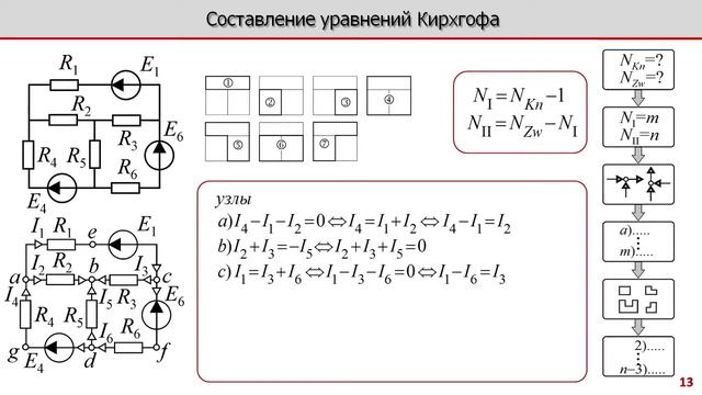 Лекция по электротехнике 2.5 - Составление уравнений Кирхгофа смотреть онлайн