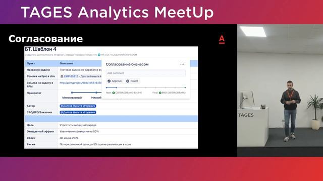 TAGES Analytics MeetUp 2023: Никита Долгов — Кейс: разработка шаблонов бизнес-требований смотреть онлайн