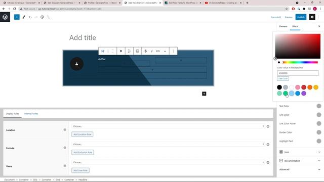 GeneratePress - Author Box 2 with Block Element, Dynamic Content and GenerateBlocks смотреть онлайн