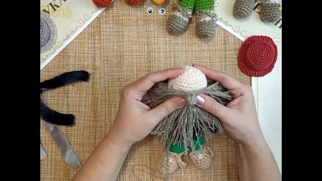 Вязаная крючком игрушка оберег Домовой Епифан часть 2 смотреть онлайн