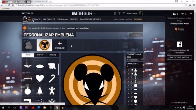 Como personalizar emblema Battlefield 4 - Battlelog Ratrix-Langner смотреть онлайн