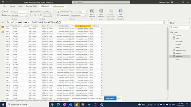 Power BI Week end date || How to Create the week ending Date смотреть онлайн