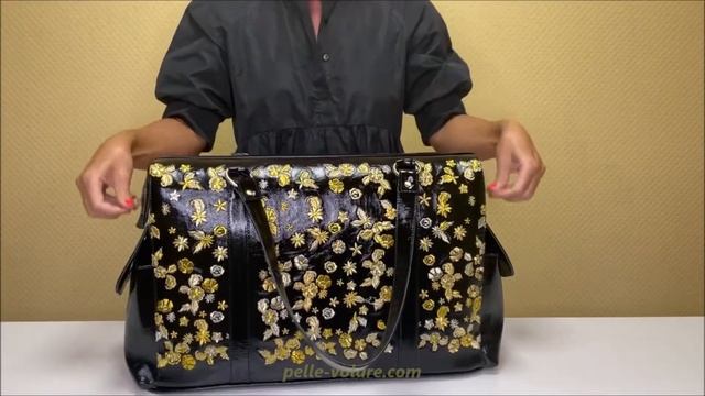 Саквояж дорожный "Золотые цветочки" Pelle Volare смотреть онлайн