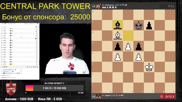 ТИТУЛЬНЫЙ ВТОРНИК с ЧЕМПИОНОМ МИРА! ? TITLED TUESDAY 10.10.2023. Спонсор стрима CENTRAL PARK TOWER