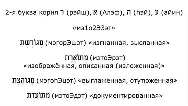 Урок № 134. "Обычные" глаголы настоящего времени биньяна פועל (пуАл) смотреть онлайн