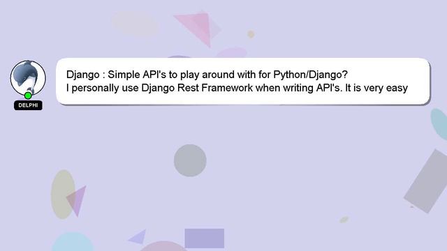 Django : Simple API's to play around with for Python/Django? смотреть онлайн