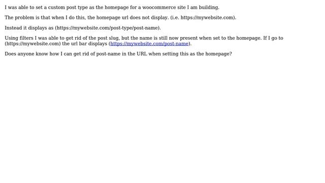 Wordpress: Wordpress custom post type as homepage with homepage url смотреть онлайн
