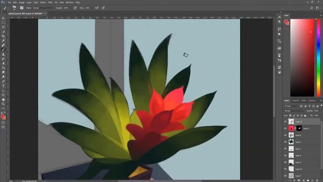 Speed Sketch: Plants! (Bromeliad - Guzmania lingulata) смотреть онлайн