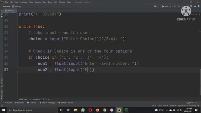 How to make a simple calculator using python смотреть онлайн