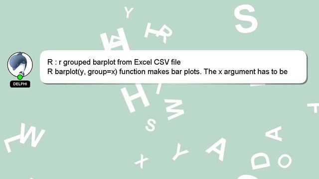 R : r grouped barplot from Excel CSV file смотреть онлайн