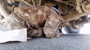 Снова попадос,# замена колеса на полуприцепе ГРЮНВАЛЬД#