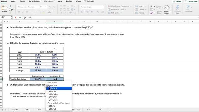 Investments Chapter 4 Excel Returns смотреть онлайн
