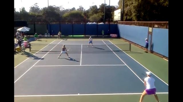 Gibbs/Burdette Vs Grandin/Uhlirova At Stanford WTA Event 2012