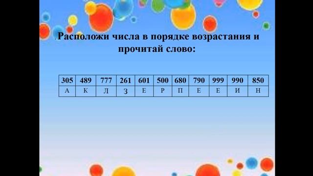 урок математики. Нумерация чисел от 1 до 1000. смотреть онлайн
