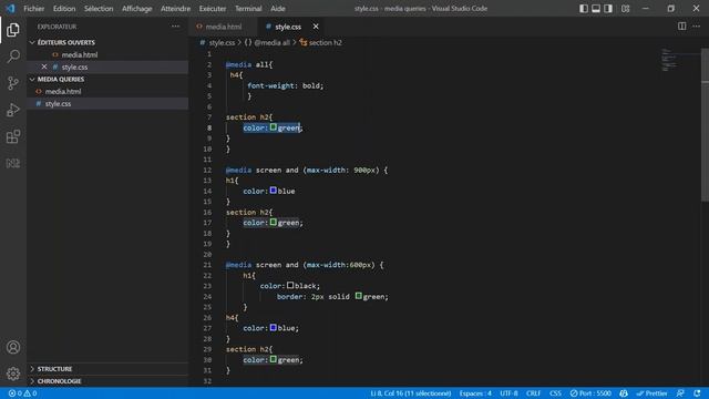 Comment utiliser les media queries смотреть онлайн