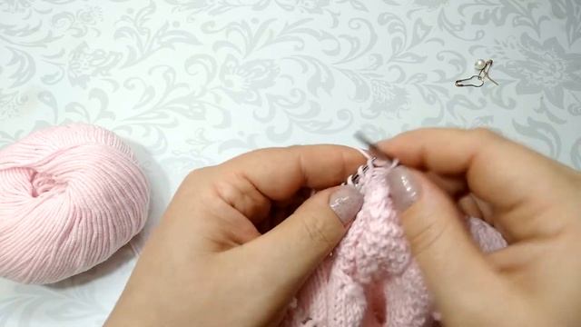 Ажурный узор спицами " Листики " ,лицевой гладью и платочной вязкой ! МК попетельный смотреть онлайн