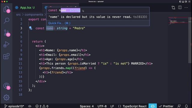 ReactJS Course [13] - Typescript | React Type Safety смотреть онлайн