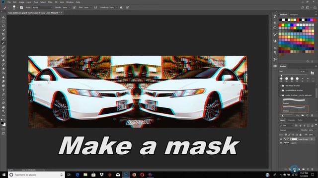 How to make glitch effect on Photoshop смотреть онлайн