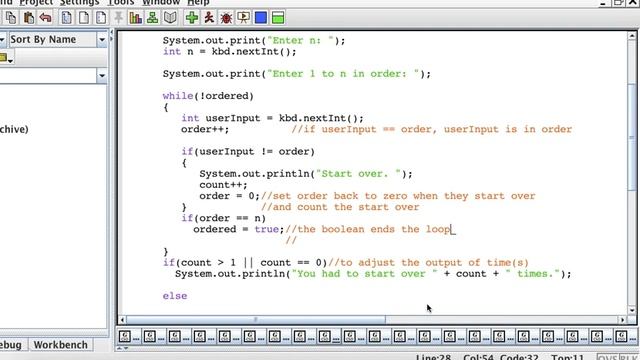 how to make sure the user enters numbers in order - java смотреть онлайн