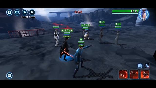 3v3 Kylo Ren Unmasked vs Ackbar + R2 + Leia | SWGOH GAC смотреть онлайн