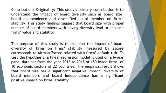 Impact of Board Diversity on Firms’ Stability A Study on European Firms AJER 2022 121 29 34 смотреть онлайн