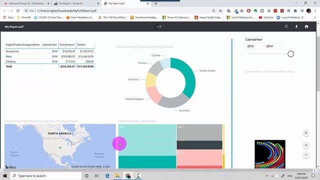 Export to PDF Power BI Service смотреть онлайн