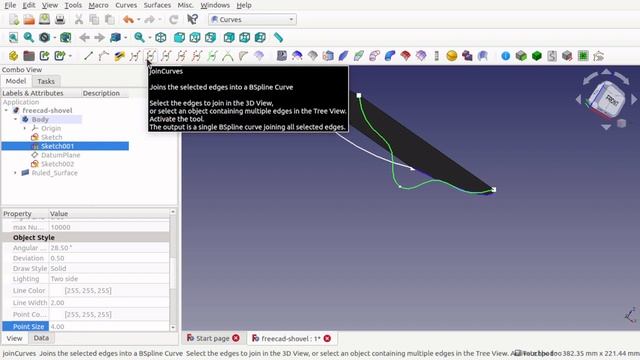 Learn FreeCAD Curves Workbench [01] Sweep Along 2 Rails, Join Curve, Nurbs surfaces Practical Guide смотреть онлайн