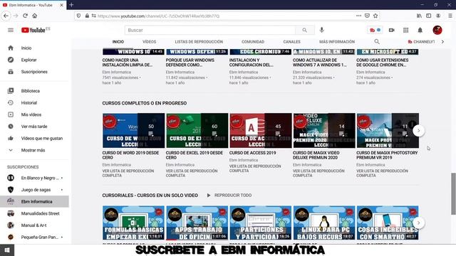 CURSO DE MICROSOFT OFFICE 2019 DE EBM INFORMATICA смотреть онлайн