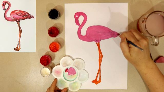 КАК НАРИСОВАТЬ ФЛАМИНГО?УРОК ИЗО ? смотреть онлайн