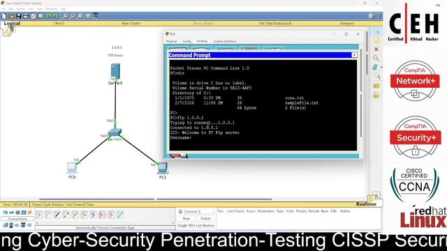 FTP Server Cisco Packet Tracer :How to configure an FTP server in Packet Tracer смотреть онлайн
