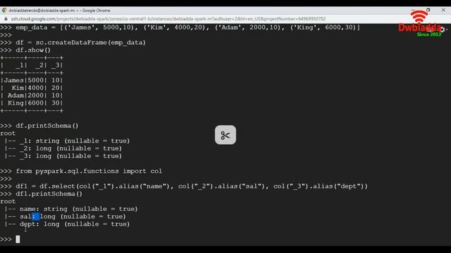 How to rename or change dataframe column names in pyspark смотреть онлайн