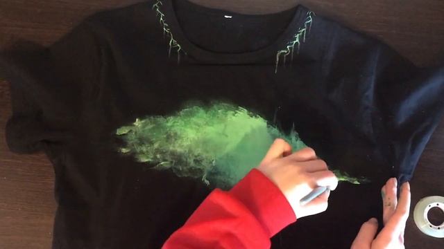 Рисую на одежде.Токсичное облако с пламенем. смотреть онлайн