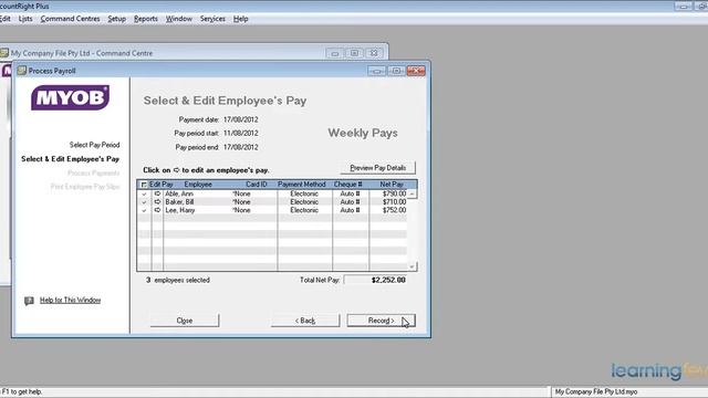 Processing Payroll | MYOB Payroll Training | Complete Tutorial смотреть онлайн