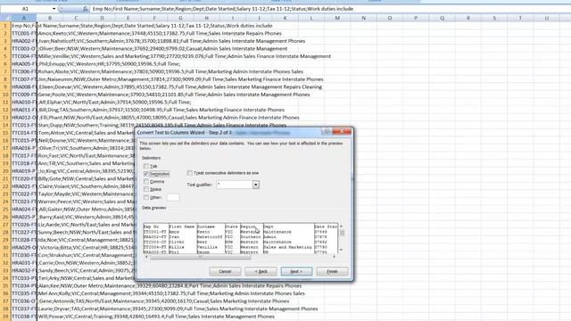 How to use the Text-to-Columns command in Excel 2013, 2010, 2007 смотреть онлайн