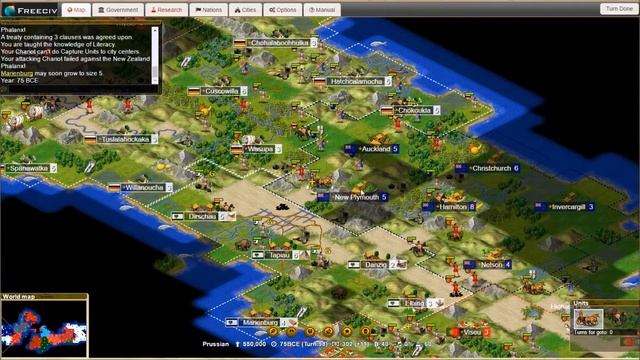 Freeciv Prussia Playthrough Part 4 War смотреть онлайн