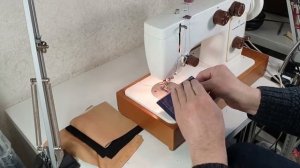 Швейная машинка Чайка 142М шьёт натуральную кожу(По финалу).