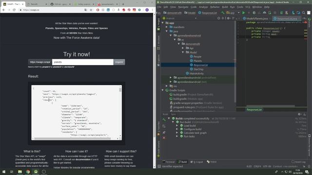 Llamadas a un API EXTERNA con ANDROID utilizando RETROFIT y GSON \\ Star wars api смотреть онлайн