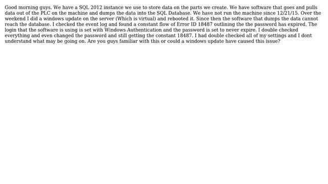 DevOps & SysAdmins: SQL Server 2012 event ID 18487 смотреть онлайн