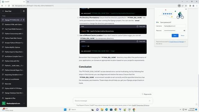 Django PYTHON EGG CACHE access denied error смотреть онлайн