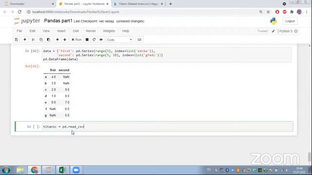 Знакомство с библиотекой Pandas. Объекты Pandas.Series и Pandas.DataFrame
