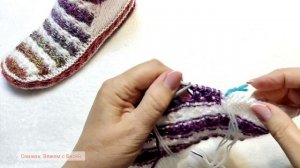 ‼️Запомните этот узор обязательно! Легко и просто! ➡️ МК. Носки на двух спицах без шва на подошве ?