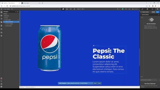 Scroll Animation with Background Color Change, Text Scale, and More | Pepsi Website #04 смотреть онлайн