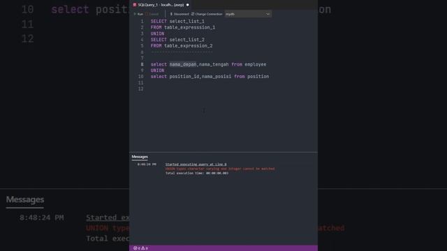 POSTGRESQL UNION смотреть онлайн
